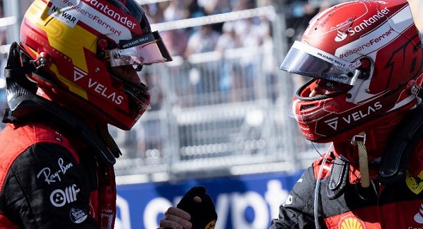Todo de Ferrari: Leclerc se quedó con la pole y Sainz largará segundo
