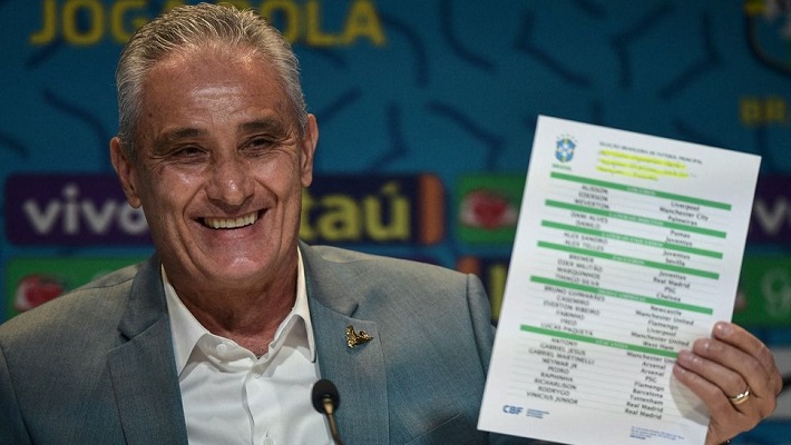 Brasil confirmó la lista de 26 jugadores para el Mundial de Qatar