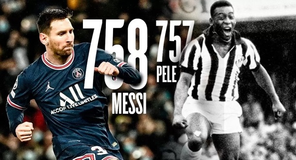 Messi ya tiene más goles que Pelé y llegó a 758 tantos oficiales 