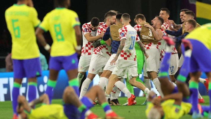Croacia dió la primera gran sorpresa del Mundial de Qatar y eliminó a Brasil en los cuartos de final.