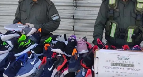 Gendarmería secuestró zapatillas falsificadas en San Martín valuadas en $10 millones