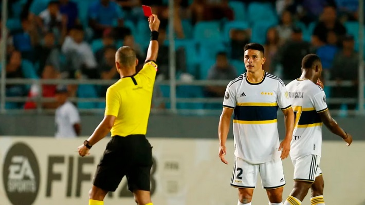 Boca, con dos jugadores menos, igualó con Monagas en su debut en la Copa Libertadores