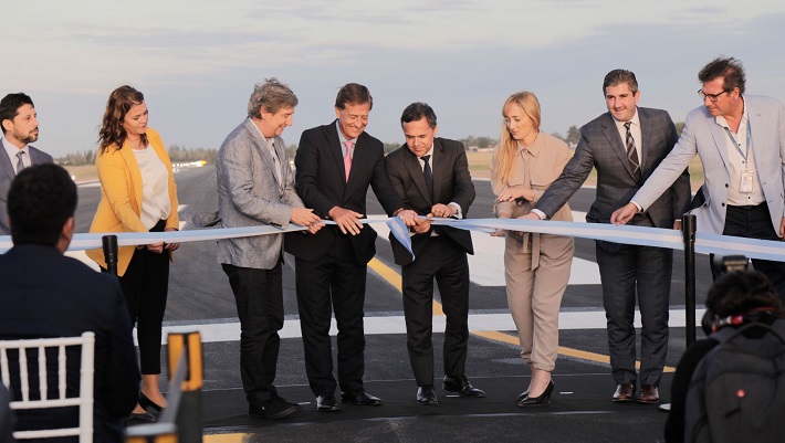 Autoridades de provincia y nación compartieron la inauguración formal de la nueva pista del aeropuerto de San Rafael