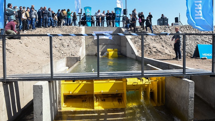Se inauguró el reservorio del canal Vila del Plan 2022 de Irrigación