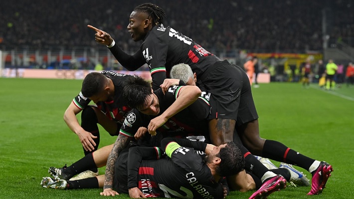 Milan se quedó con el duelo de equipos italianos en la ida de cuartos de la Champions League
