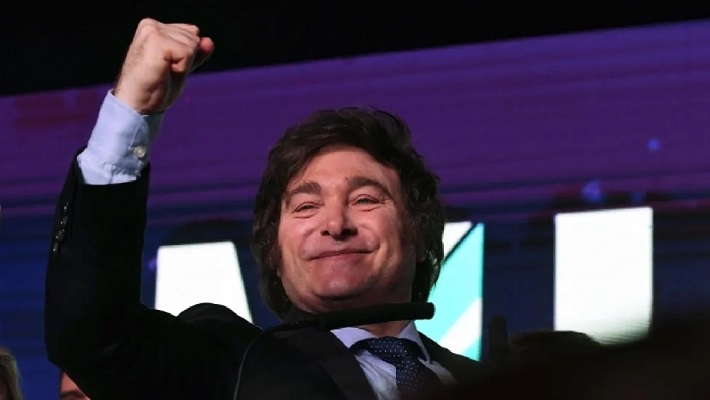 Javier Milei, candidato presidencial de La Libertad Avanza (LLA), fue electo presidente este domingo