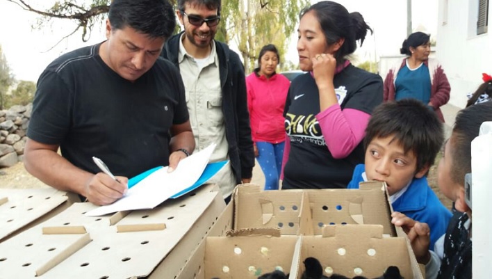 INTA San Rafael inició la entrega de semillas y de pollitos de ponedoras por el Pro-Huerta