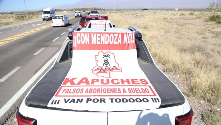 Caravana anti mapuche: Sanrafaelinos se sumaron al reclamo contra la cesión de tierras del INAI