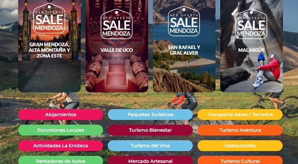 Comenzó el Sale Mendoza: más 700 propuestas turísticas con descuentos de hasta el 50%