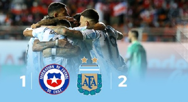 Sin Messi gana igual: la Selección de Di María aguantó y derrotó a Chile