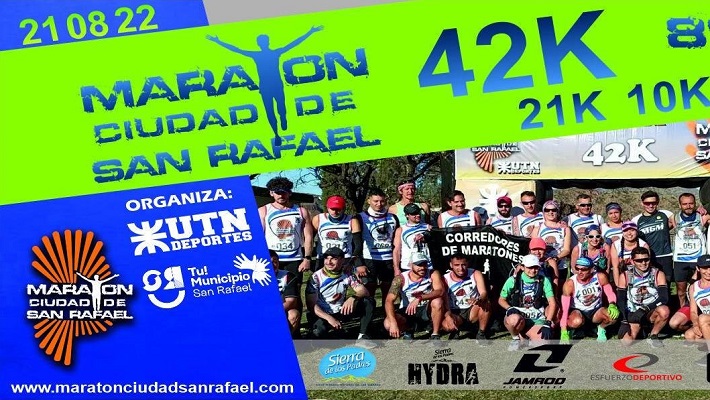 El domingo 21 de agosto se corre la 8° edición de la Maratón “Ciudad de San Rafael “
