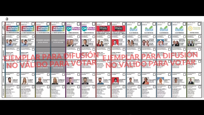 La Junta Electoral dio a conocer los modelos de la Boleta única para las PASO en cada departamento